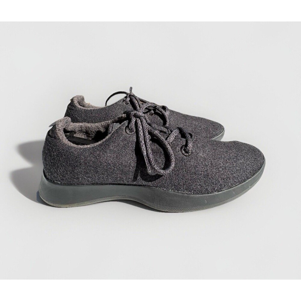 Allbirds Wool Runners Mens Size 9 Dark Charcoal Grey Merino Sneakers Pre-Owned